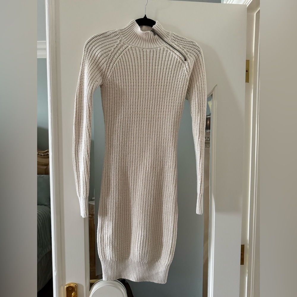 if it were me Cream Long Sleeve Knit Dress